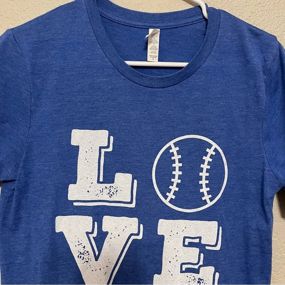 Bella Canvas Baseball mom shirt in blue size small - Picture 6 of 12